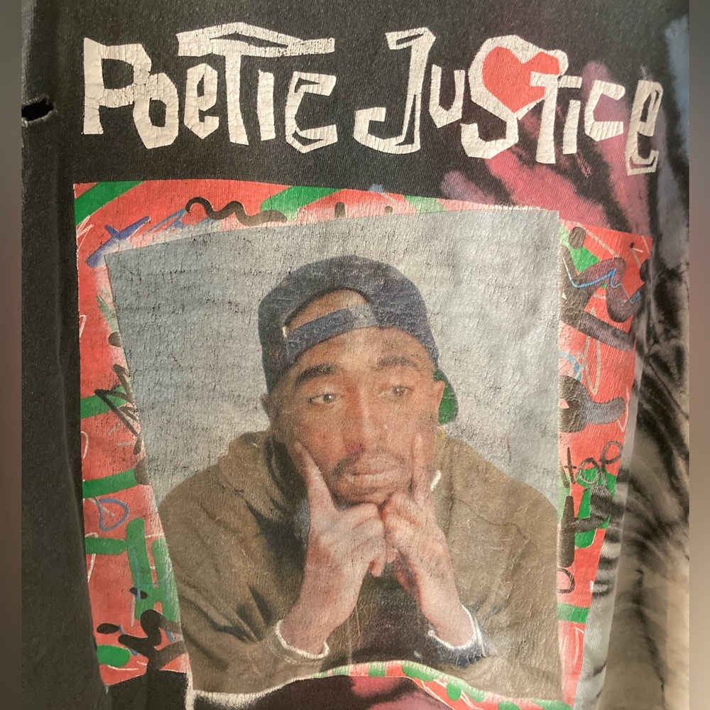 Tupac Poetic Justice Tie-dye Shirt Size XL - Picture 3 of 6